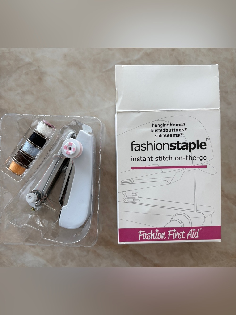 Instant Stitch On-The-Go Handheld Sewing Device New In Box